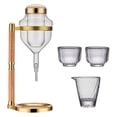 thumbnail image 2 of Sea set con tazas transparentes de de sake servidor frío de sake fría para el cumpleaños, el sake barware de la casa, inauguración del hogar Oro, 2 of 8