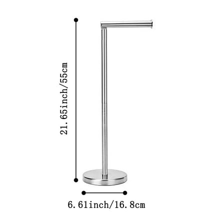 Ogetok Folding Toilet Paper Holder Stand, Freestanding Toilet Roll Holder, Stainless Steel Paper Storage Holds 5 Paper Rolls, Rust Proof, Large Capacity，Easy To Place