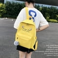 thumbnail image 2 of School Backpack Student Backpack Shoulder Bag 4pcs School Backpack Set With Pencil Bag Carry Bag Shoulder Bag For Women Students Yellow, 2 of 7