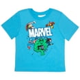 thumbnail image 3 of Marvel Comics Avengers Space Dye Boys 3-Piece Set - Short Sleeve T-Shirt, Tank Top, & Shorts 3-Pack Bundle Set for Kids and Toddlers (Size 4-4T), 3 of 11