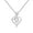A, variant on Mother's Day Rose Heart Pendant Necklace for Women, Inlaid Birthstone Heart Shaped Adjustable Chain Fashion Jewelry, Sentimental Gift for Mom Wife Birthday Anniversary