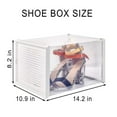 thumbnail image 4 of Shoe Storage Box Stackable Entryway Containers Set of 6  Plastic White, 4 of 8