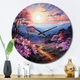 thumbnail image 1 of Designart "Rhododendron Paysage Pointillisme Point III" Horloge Murale Florale Surdimensionnée, 1 of 6