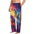thumbnail image 6 of Sikiie Dreamy Night Sky White Horse Mens Pajama Pants Sleep & Lounge Pants, PJ Bottoms With elastic waistb and Pockets X-Large, 6 of 6