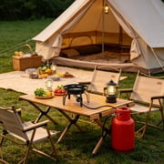 BAYUELSWU Outdoor 1 Burner Propane Stove, Round Burner Propane Camping Stove Portable for Outdoor Cooking