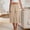 Beige, variant on Womens Wide Leg Culottes Elastic High Waist Loose Casual Flowy Cropped Pants with Pockets Coffee 3XL