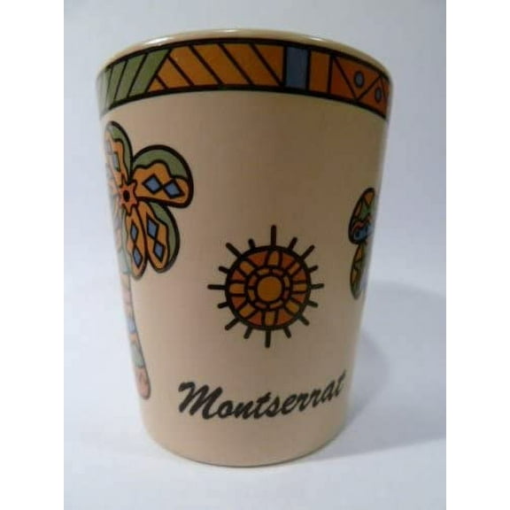 Montserrat Palms Ceramic Shot Glass