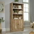 thumbnail image 2 of Pemberly Row 3-Shelf Modern Engineered Wood Bookcase in Lintel Oak, 2 of 11