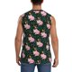 thumbnail image 4 of Balery Pink Sleeping Fox Camisetas sin mangas para hombre, absorbe la humedad y protege contra el mal olor.-X-Large, 4 of 7