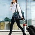 thumbnail image 5 of FORMRS Canvas Laptop Tote Bag for Women with 15.6" Computer Compartments Shoulder Handbag, Blue Mountains, 5 of 7