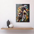 thumbnail image 4 of Asdg12s Unframed poster Dirt Bike Sport Splatter Paint Motocross Rider Premium Wall Art Canvas Print, 4 of 5
