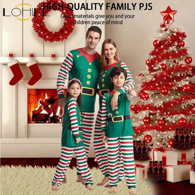 Conjunto de pijamas familiares con estampado de dibujos animados para niños y adultos, ropa de dormir cómoda para mantener el calor, 2 piezas, 2022