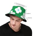 thumbnail image 3 of ZICANCN Bucket Hat -Contracted Flowers Unisex Print Double-Side-Wear Bucket Hat for Fishing Beach Outdoor, 3 of 5