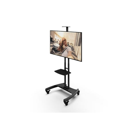 UPC: 0800152714776 | Kanto MTM65PL Height Adjustable Mobile TV Stand with Adjustable Shelf for 37-inch to 65-inch TVs