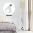 thumbnail image 2 of REZJSWFSMMJ Floor Lamp with Shelves, Modern Square Standing Lamp with Glass Shelves, Corner Display Shelf, 2 of 4