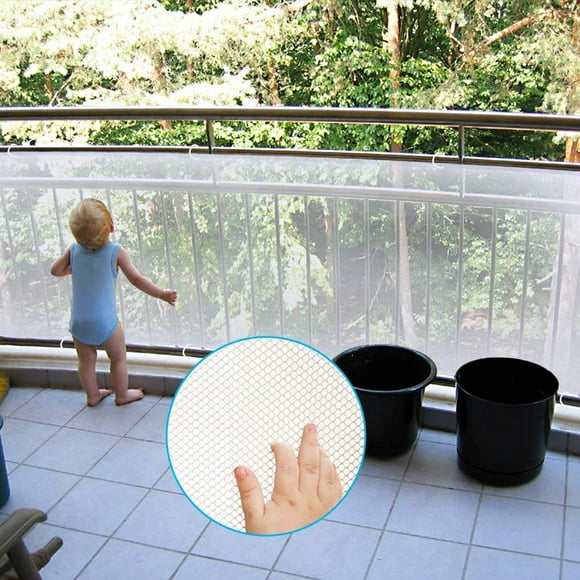 9.8 Ft Safe Rail Net For Pet/Kids/Toy, Child Safety Net, Patios, Balcony & Railing Stairs Netting, Sturdy Mesh Fabric Material