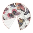 thumbnail image 3 of Bingfone Christmas Tree Skirt Mat Christmas Decoration Interior 36"-Vintage Butterflies, 3 of 8