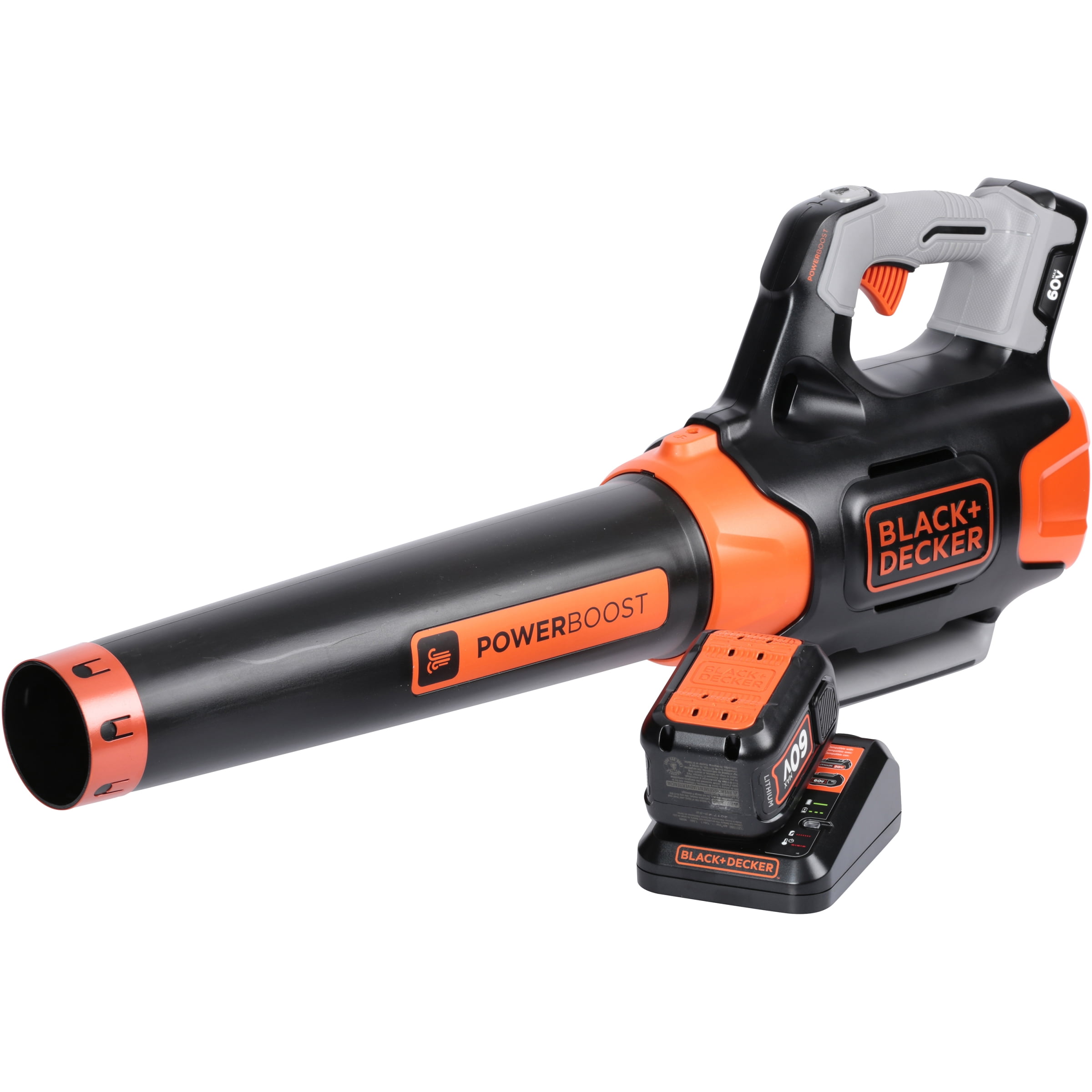 BLACK+DECKER POWERBOOST 20-volt Max 100-CFM 130-MPH Battery Handheld Leaf  Blower 2 Ah (Battery and Charger Included) in the Leaf Blowers department  at