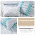 thumbnail image 5 of Nanshing Carter 7 Piece Geometric Comforter Set , Blue , King Size , Terry Embroidery, 5 of 6