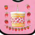 thumbnail image 4 of Inktastic Strawberry First Birthday Cake Boys or Girls Baby Bib, 4 of 4