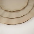 thumbnail image 7 of Balsa Circle 10 Taupe 11" Round Disposable Salad Dinner Plastic Plates Gold Wavy Trim Wedding Party Tableware, 7 of 7