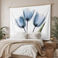 thumbnail image 3 of Blue Tulip Large Tapestry for Bedroom Wall Hanging Tapestry, Abstract Flower Country Farm Floral White Ceiling Backdrop Tapestries Poster Blanket Wall Decor for Teens Room Living Room Dorm 100" x 59", 3 of 8