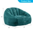 thumbnail image 2 of ZAFLY Oversized Bean Bag Chair for Adults, Faux Fur Large Comfy Chair, Big Lazy Sofa Chair Floor Sofa for Gaming - Blue, 2 of 8