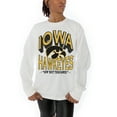 thumbnail image 2 of Women's Gameday Couture White Iowa Hawkeyes Midweight Oversized Long Sleeve T-Shirt, 2 of 5