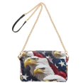 thumbnail image 2 of FORMRS Women Crossbody Purse with Chain Strap Vegan Leather Shoulder Handbag, American Eagle Pattern, 2 of 7