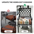 thumbnail image 5 of Outdoor Patio Cushion Covers 4 Pack Boho Patio Chair Cushion Covers with Ties and Zipper Waterproof Outdoor Seat Cushion Covers for Patio Furniture 22"x20", 5 of 9