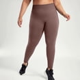 thumbnail image 2 of GEWSEY High Waisted Tummy Control Compression Yoga Pant for Women Petite to Plus Size Womens Leggings Non See Through (Brown, XXL), 2 of 7