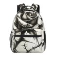 thumbnail image 1 of Easygdp Black And White Rose Mochila Ergonómica Versátil para Laptop - Múltiples Bolsillos, Correas Ajustables, Unisex para Escuela, Viajes y Actividades al Aire Libre-One Size, 1 of 5