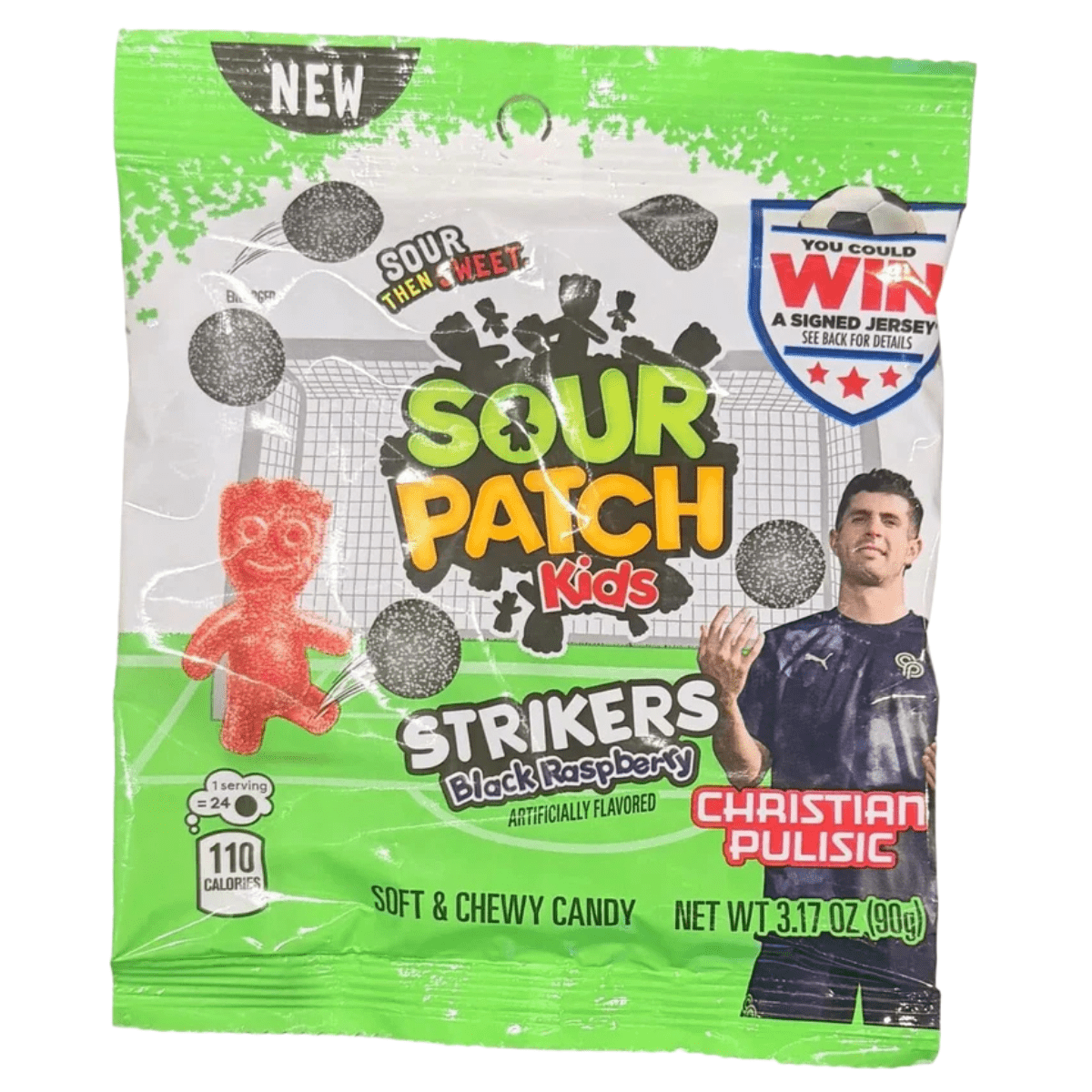 3pk Sour Patch Kids Strikers Black Raspberry Candy, 3.17oz Bags