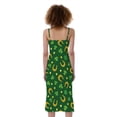 thumbnail image 2 of Irish Saint Patrick'S Day Pattern Print Slim Fit Midi Cami Dress, Irish St. Patrick'S Day Fashion Summer Maxi Sexy Casual Dress For Women, 2 of 4
