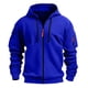 thumbnail image 5 of pstuiky camisas de manga larga para hombre, Sudadera con capucha y bolsillo con cremallera y cordón para hombre, deportiva, informal, de manga larga, de color liso y a la moda xxl, 5 of 5