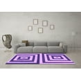thumbnail image 3 of Ahgly Company Indoor Square Oriental Purple Modern Area Rugs, 6' Square, 3 of 4