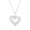 Sterling Silver, variant on Cali Trove Double Heart Diamond Pendant, 1/2 Ct Natural Diamonds, Sterling Silver, 18" Chain, Gift for Her