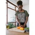 thumbnail image 3 of Chef's Artistic Cotton Cooking Apron - 32x26 Inch - Intricate Mosaic Pattern for Elegant Kitchens, 3 of 5
