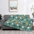 thumbnail image 2 of Yiaed Flowe Rooster Print Blanket Throw Blanket Soft Cozy Flannel Blanket for Home Bed Sofa Couch Chair-50"x40", 2 of 6