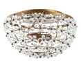 thumbnail image 5 of JONATHAN Y Isabelle 15.5" Metal/Acrylic LED Flush Mount, Antique Gold, JYL9043A, 5 of 6