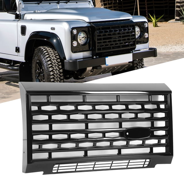 Car Front Grille, High Temperature Resistance Baking Sprayed Surfaces Front Bumper Grill LR069115 Adventure Style for Defender 90 110 130