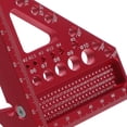 thumbnail image 6 of HOOWIFFY Red Aluminum Alloy Woodworking Angle Ruler for Accurate Measuring and Marking Tools in Carpentry and Projects, 6 of 7