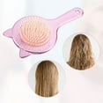 thumbnail image 6 of 1 Pc Women Cat's Ears Airbag Hair Comb for Straight Curly Thick Wet Hair Pink ABS TPR, 6 of 6