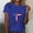 Blue, variant on Zorckvet Womens Shirts Summer Tops American Flag Short Sleeve Round Neck Tunic Fashion Blouses for Women