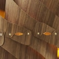 thumbnail image 2 of Benjara BM225462 60W Swirl Design Wooden Ceiling Pendant, Walnut Brown, 2 of 2