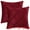 Red, variant on Unique Bargains 2 Diamond Pinch Pleated Solid Decorative Textured Throw Pillow Covers Red 18" x 18"