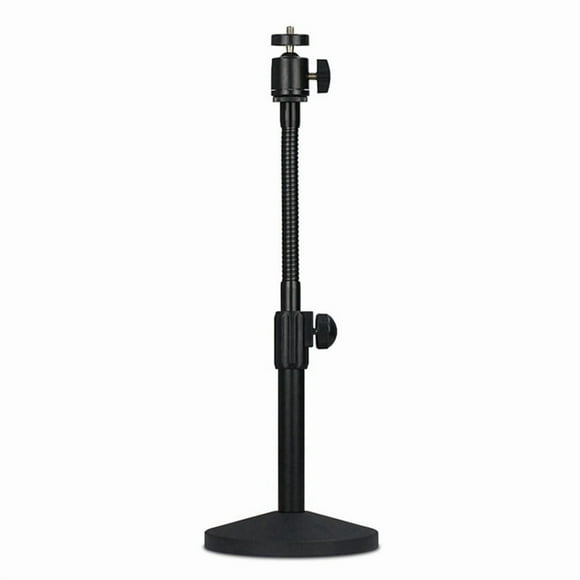 Hose Desktop Webcam Stand Adjustable Metal Desk Tripod Streaming Support with Sturdy Mount Base,1 * Metal disc base 1 * Metal support pole 1 * Metal hose 1 * Universal head,Black