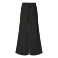 thumbnail image 4 of ZANZEA Women Leisure Wide Leg Elastic Waist Decorative Buttons Pants, 4 of 4