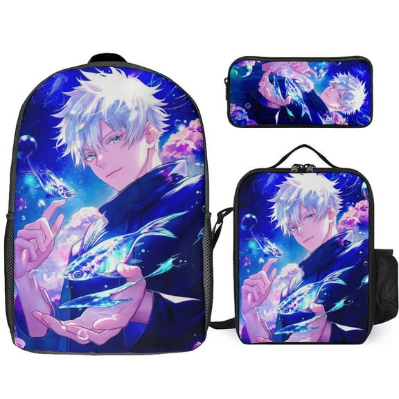 Jujutsu Kaisen 3 Piece Set School Bag Set Daypack Backpack Tote Bag Combination