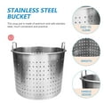 thumbnail image 5 of Minkissy Stainless Steel Crawfish Leaky Boiler Round Silver 1Set for Home Users, 5 of 5